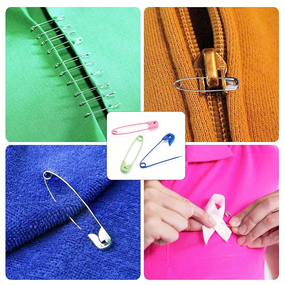 Safety Pins Metal Silvery Sewing Pins Set for Crafting